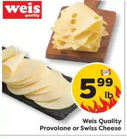 Weis Markets Weis Quality Provolone or Swiss Cheese offer