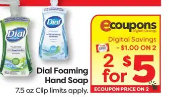 Weis Markets Dial Foaming Hand Soap offer