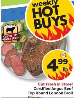 Weis Markets Certified Angus Beef Top Round London Broil offer