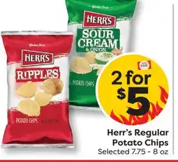 Weis Markets Herr's Regular Potato Chips offer