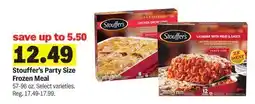 Meijer Stouffer's Party Size Frozen Meal offer