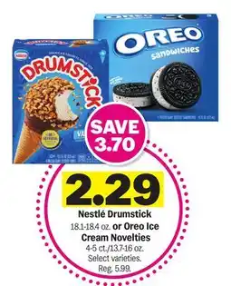 Meijer Nestlé Drumstick 18.1-18.4 oz. or Oreo Ice Cream Novelties 4-5 ct./13.7-16 oz offer