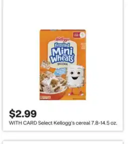 CVS Select Kellogg's cereal 7.8-14.5 oz offer