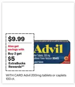 CVS Advil 200mg tablets or caplets 100 ct offer