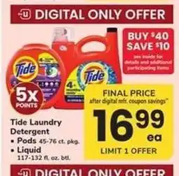 Safeway Tide Laundry Detergent offer