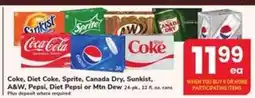 Safeway Coke, Diet Coke, Sprite, Canada Dry, Sunkist, A&W, Pepsi, Diet Pepsi or Mtn Dew offer
