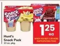 Safeway Hunt's Snack Pack offer