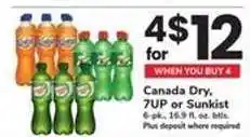 Safeway Canada Dry, 7UP or Sunkist offer