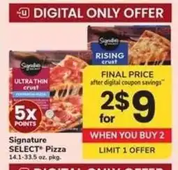 Safeway Signature SELECT Pizza offer