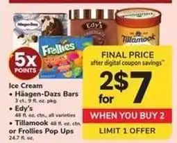 Safeway Ice Cream offer