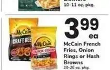 Safeway McCain French Fries, Onion Rings or Hash Browns offer