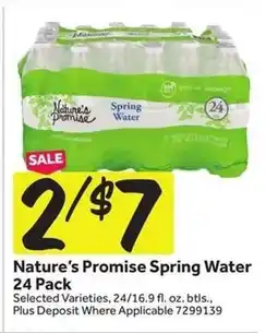 Stop&Shop Nature's Promise Spring Water 24 Pack offer
