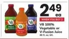 Safeway V8 Juice offer