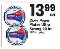 Safeway Dixie Paper Plates Ultra Strong 10 in offer