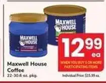 Safeway Maxwell House Coffee offer