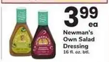 Safeway Newman's Own Salad Dressing offer