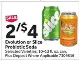 Stop&Shop Evolution or Slice Probiotic Soda offer
