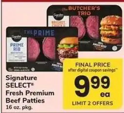 Safeway Signature SELECT Fresh Premium Beef Patties offer