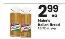 Safeway Maier's Italian Bread offer
