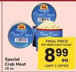 Safeway Special Crab Meat offer