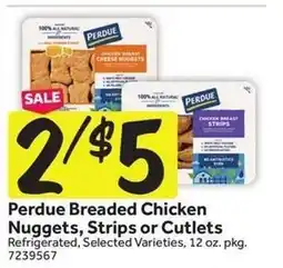 Stop&Shop Perdue Breaded Chicken Nuggets, Strips or Cutlets offer