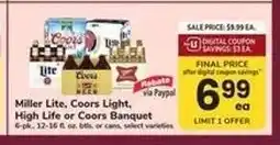 Safeway Miller Lite, Coors Light, High Life or Coors Banquet offer
