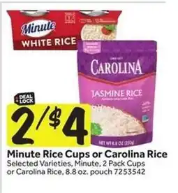 Stop&Shop Minute Rice Cups or Carolina Rice offer