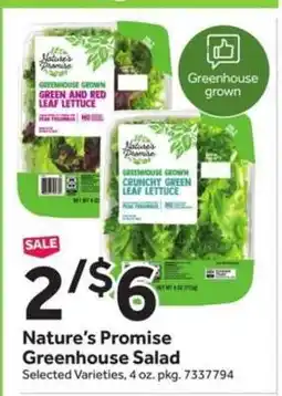 Stop&Shop Nature’s Promise Greenhouse Salad offer