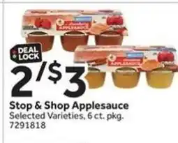 Stop&Shop Stop & Shop Applesauce offer