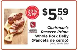 ShopRite Chairman's Reserve Prime Whole Pork Belly offer