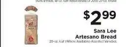ShopRite Sara Lee Artesano Bread offer