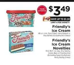 ShopRite Friendly's Ice Cream or Novelties offer