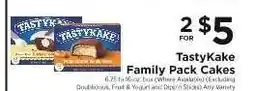 ShopRite TastyKake Family Pack Cakes offer