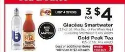 ShopRite Glacéau Smartwater / Gold Peak Tea offer