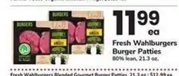 Safeway Fresh Wahlburgers Burger Patties offer