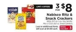 ShopRite Nabisco Ritz & Snack Crackers offer