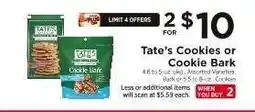 ShopRite Tate’s Cookies or Cookie Bark offer