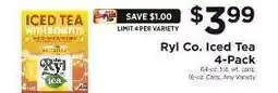 ShopRite Ryl Co. Iced Tea 4-Pack offer