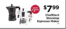 ShopRite ChefElect Stovetop Espresso Maker offer