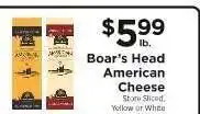 ShopRite Boar's Head American Cheese offer