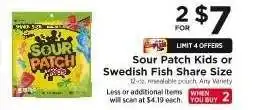 ShopRite Sour Patch Kids or Swedish Fish Share Size offer
