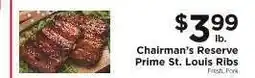 ShopRite Chairman's Reserve Prime St. Louis Ribs offer