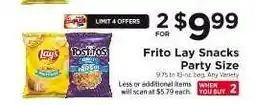 ShopRite Frito Lay Snacks Party Size offer