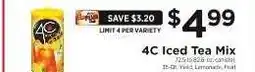 ShopRite 4C Iced Tea Mix offer