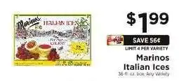ShopRite Marinos Italian Ices offer