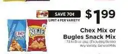 ShopRite Chex Mix or Bugles Snack Mix offer