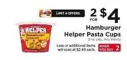 ShopRite Hamburger Helper Pasta Cups offer