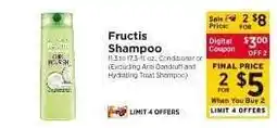 ShopRite Fructis Shampoo offer