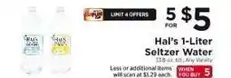 ShopRite Hal's 1-Liter Seltzer Water offer