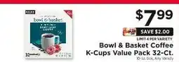 ShopRite Bowl & Basket Coffee K-Cups Value Pack 32-Ct offer